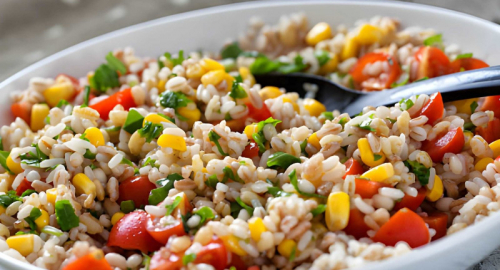 Ricetta vegan del giorno: insalata di orzo, ceci e verdure